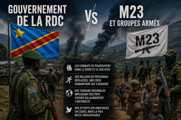 Le conflit en République démocratique du Congo s’intensifie avec les combats contre le M23 et d’autres groupes armés